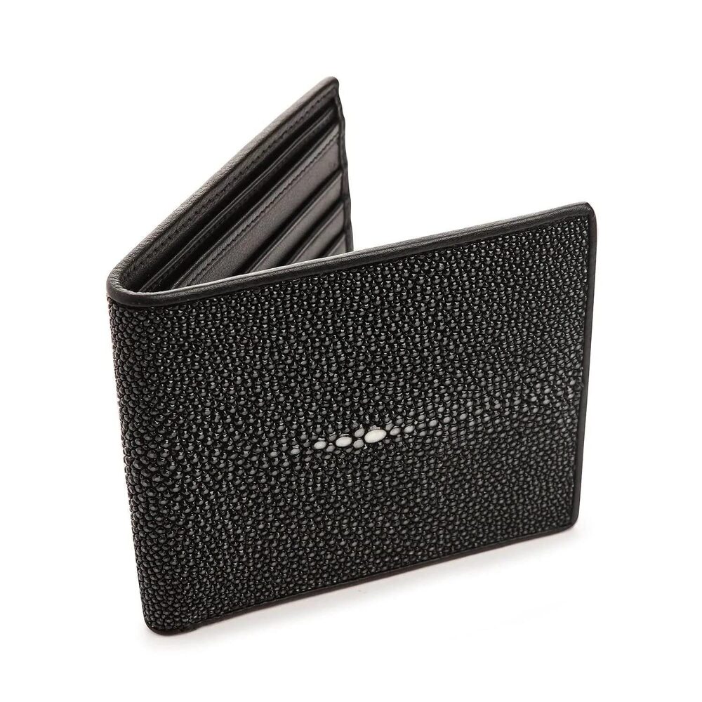 2890 Black Polished Stingray Wallet Medium - Picture 2 of 9